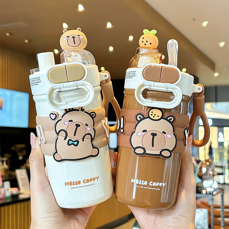 ILAHUI Capybara Double Drink Thermos Cup 520ML 38517240
