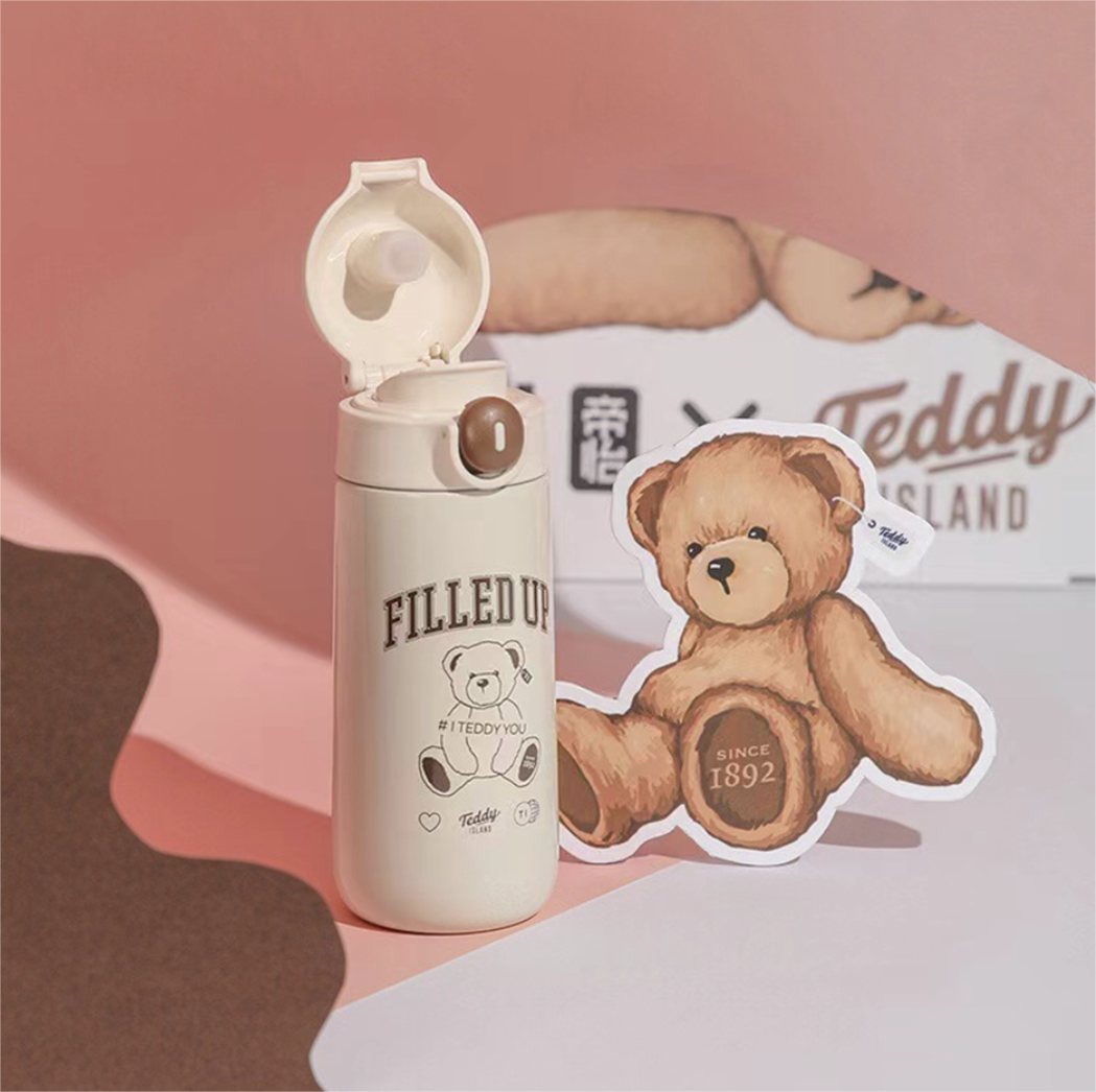 ILAHUI Teddy Thermos Water Bottle 400ML 17217420