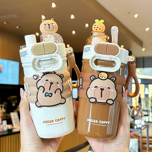 ILAHUI Capybara Double Drink Thermos Cup 520ML 38517240