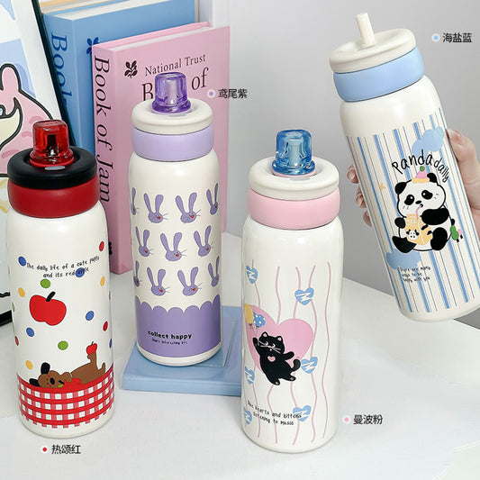 ILAHUI Cute Cartoon Thermos Cup 680ML 37399420